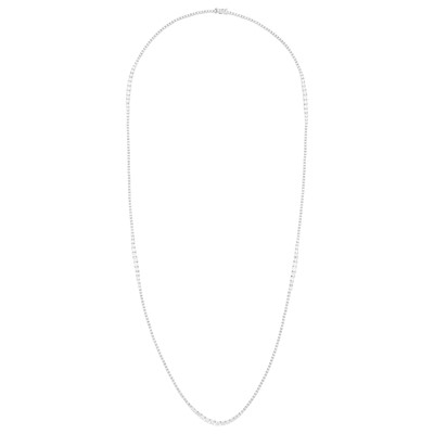Lot 157 - Long White Gold and Diamond Necklace