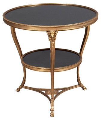 Lot 182 - Louis XVI Style Gilt-Metal and Black Quartz...