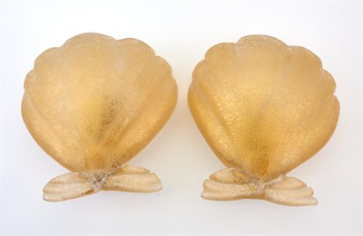 Lot 281 - Set of Four of Murano Glass Shell-Form Wall...