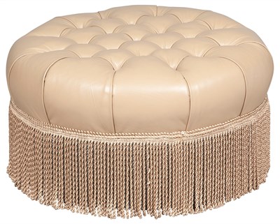 Lot 333 - Leather Upholstered Ottoman Height 16 inches,...