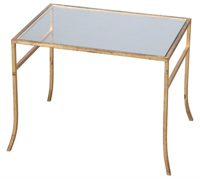 Lot 321 - Gilt-Iron Glass-Top Low Table Height 16 inches,...