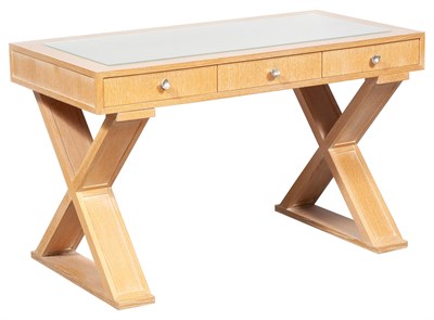 Lot 325 - Vicente Wolf Custom Limed Oak Desk Height 29...