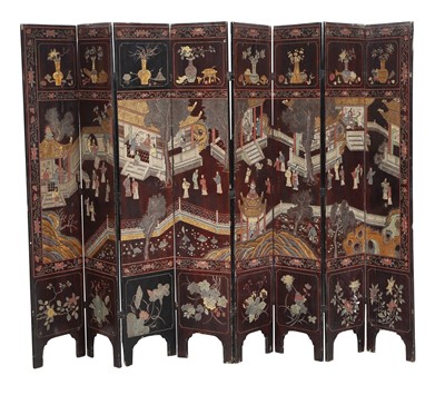 Lot 219 - Chinese Coromandel Eight-Panel Screen