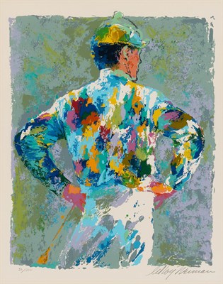 Lot 105 - LeRoy Neiman (1921-2012) JOCKEY Color...