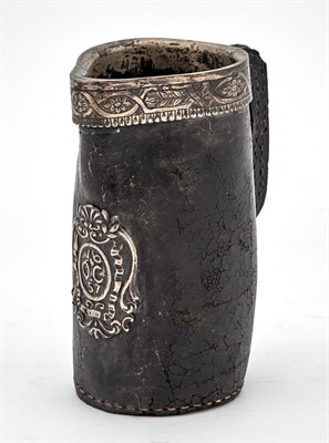 Lot 638 - Continental Silvered Metal Mounted Leather...