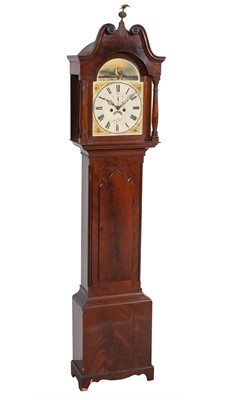 Lot 108 - English Mahogany Tall Case Clock