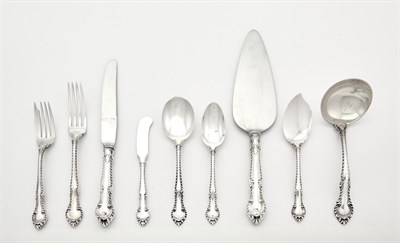 Lot 228 - Gorham Sterling Silver English Gadroon Pattern Flatware Service