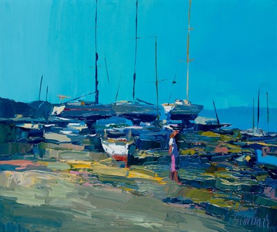 Lot 106 - Nicola Simbari Italian, 1927-2012 Barche...