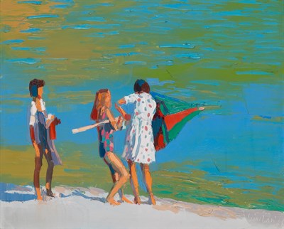 Lot 107 - Nicola Simbari Italian, 1927-2012 Green and...