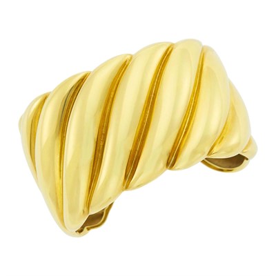 Lot 1002 - David Yurman Gold Cuff Bangle Bracelet