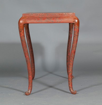 Lot 64 - A Rare and Elegant Pair of Chinese Tianqi and Qiangjin Lacquer Side Tables
