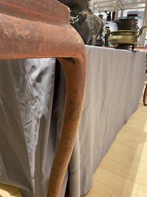 Lot 64 - A Rare and Elegant Pair of Chinese Tianqi and Qiangjin Lacquer Side Tables