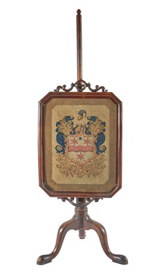 Lot 297 - Continental Needlework and Mahogany Pole...