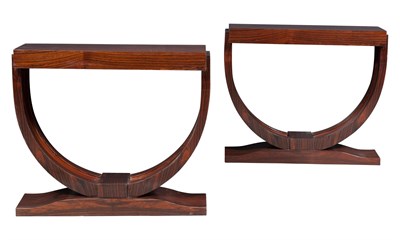 Lot 267 - Pair of French Art Deco Palisander Art Deco Consoles