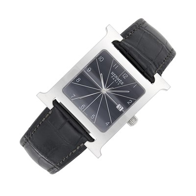 Lot 46 - Hermès Paris Stainless Steel 'Heure H' Wristwatch, Ref. HH7.810