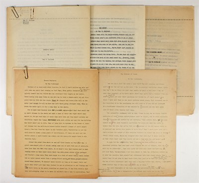 Lot 44 - HOLLAND, RAY P. Collection of manuscripts for...