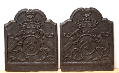 Lot 184 - Two Cast-Iron Firebacks Height of largest 25...