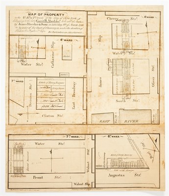 Lot 305 - [AUCTION MAP - NEW YORK CITY] JAMES BLEECKER &...