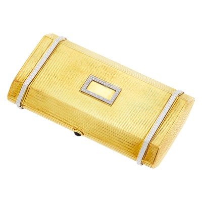 Lot 1069 - Antique Gold, Platinum and Diamond Cigarette Case