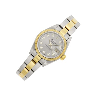 Lot 1144 - Rolex Stainless Steel, Gold and Diamond 'Datejust' Wristwatch, Ref. 79173