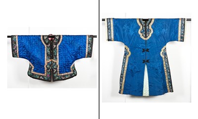 Lot 94 - Two Chinese Embroidered Silk Ladies' Winter Robes