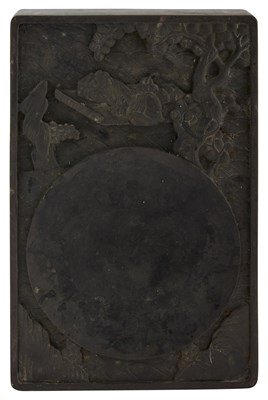 Lot 110 - A Large Chinese Duan Inkstone with Hardwood Case