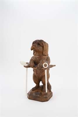 Lot 124 - Black Forest Dog-Form Humidor and Pipe Rack...