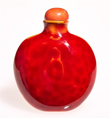Lot 10 - A Chinese Realgar Glass Snuff Bottle