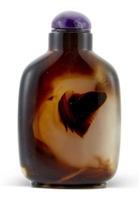 Lot 13 - A Chinese Shadow Agate Snuff Bottle