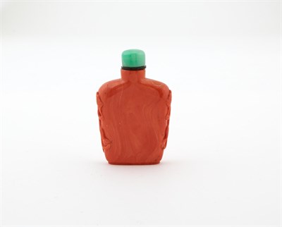 Lot 33 - A Chinese Coral Snuff Bottle