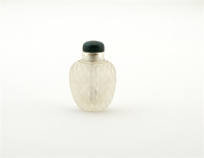 Lot 35 - A Chinese Rock Crystal Basketweave Snuff Bottle