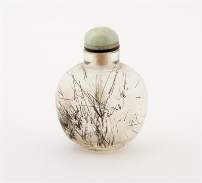 Lot 39 - A Chinese Rutilated Crystal Snuff Bottle
