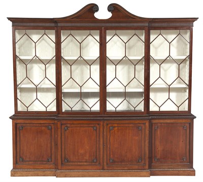 Lot 749 - George III Mahogany Breakfront Bookcase Late...