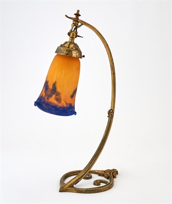 Lot 296 - Muller Frères Art Nouveau Glass Lamp The shade...