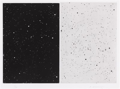 Lot 22 - Vija Celmins (b. 1938) BLACK AND WHITE DIPTYCH...