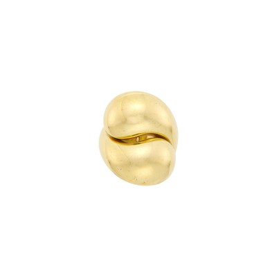 Lot 4 - Cartier Gold Yin-Yang Crossover Bombé Ring