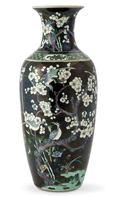 Lot 76 - A Chinese Famille Noire Porcelain Vase