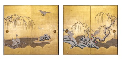 Lot 815 - An Exceptional Japanese Four-fold Screen