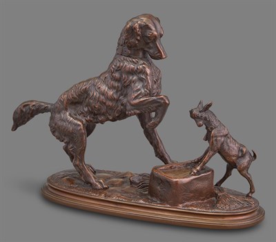 Lot 1058 - Alfred Barye French, 1839-1882 Me First!...
