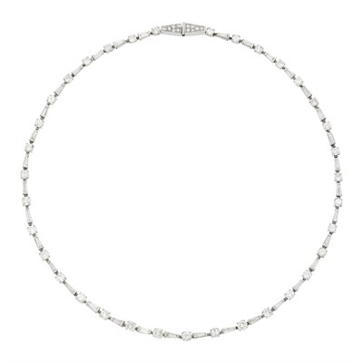 Lot 1113 - Platinum and Diamond Necklace
