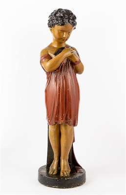 Lot 147 - Painted Cast Concrete Child Figure