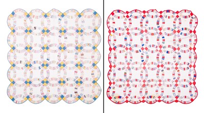 Lot 161 - Two Wedding Ring Quilts