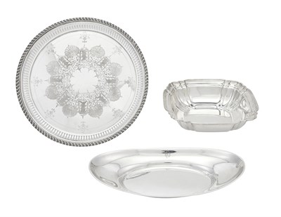 Lot 252 - Gorham Sterling Silver Bowl and Bread Tray