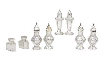 Lot 244 - Group of American Sterling Silver Salt and Pepper Casters