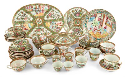 Lot 173 - Large Group of Assorted Chinese Rose Medallion Porcelain Serving Wares