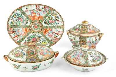 Lot 174 - Group of Chinese Rose Medallion Serving Articles