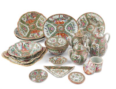 Lot 164 - Large Group of Chinese Rose Medallion Porcelain Articles
