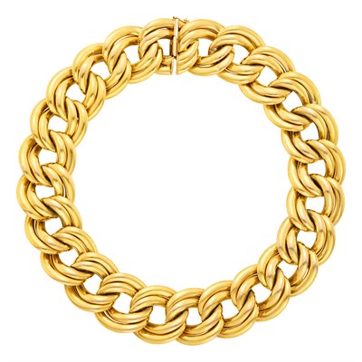 Lot 23 - Wide Gold Link Necklace