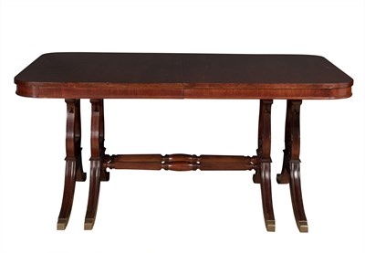 Lot 267 - Regency Style Mahogany Dining Table With two...
