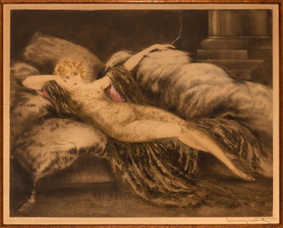 Lot 63 - Louis Icart (1880-1950) GOLDEN VEIL...